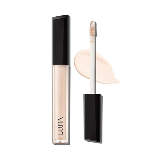 LUNA Long-Lasting Tip Concealer Cover-Fit (#0.5 Proclein) Full Coverage, for Under Eye Dark Circles, Fine Lines, Redness & Discoloration, Korean Makeup 0.26 Fl Oz-BrightBean Baby