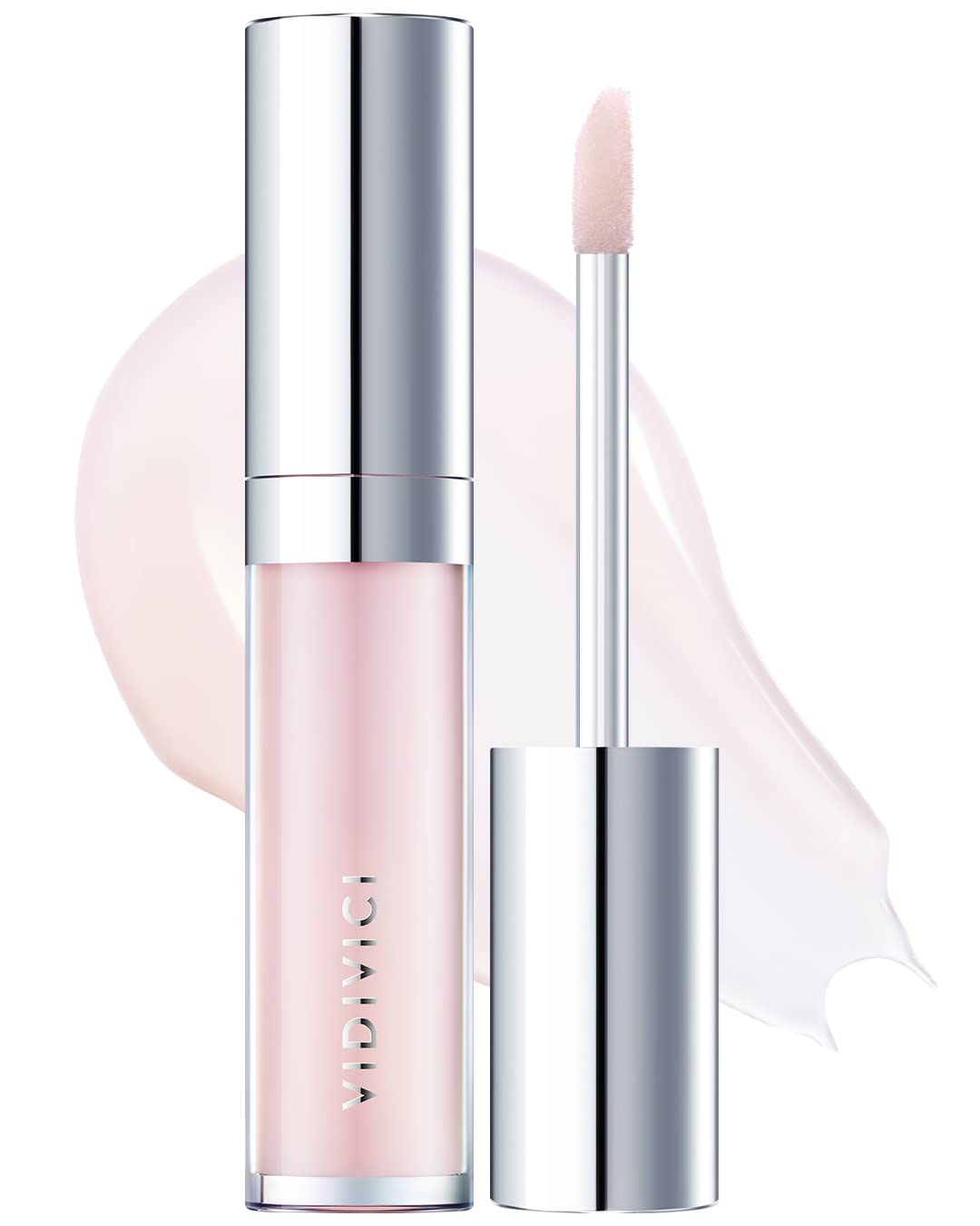 VIDIVICI Millennial Lip Oil #01 Luv Me Clear - Non-Sticky Dewy Gloss for Moisturized & Voluminous Lips - Overnight Lip Masks & Lip Sleeping Mask for Day & Night Use, 0.12 fl.oz.-BrightBean Baby