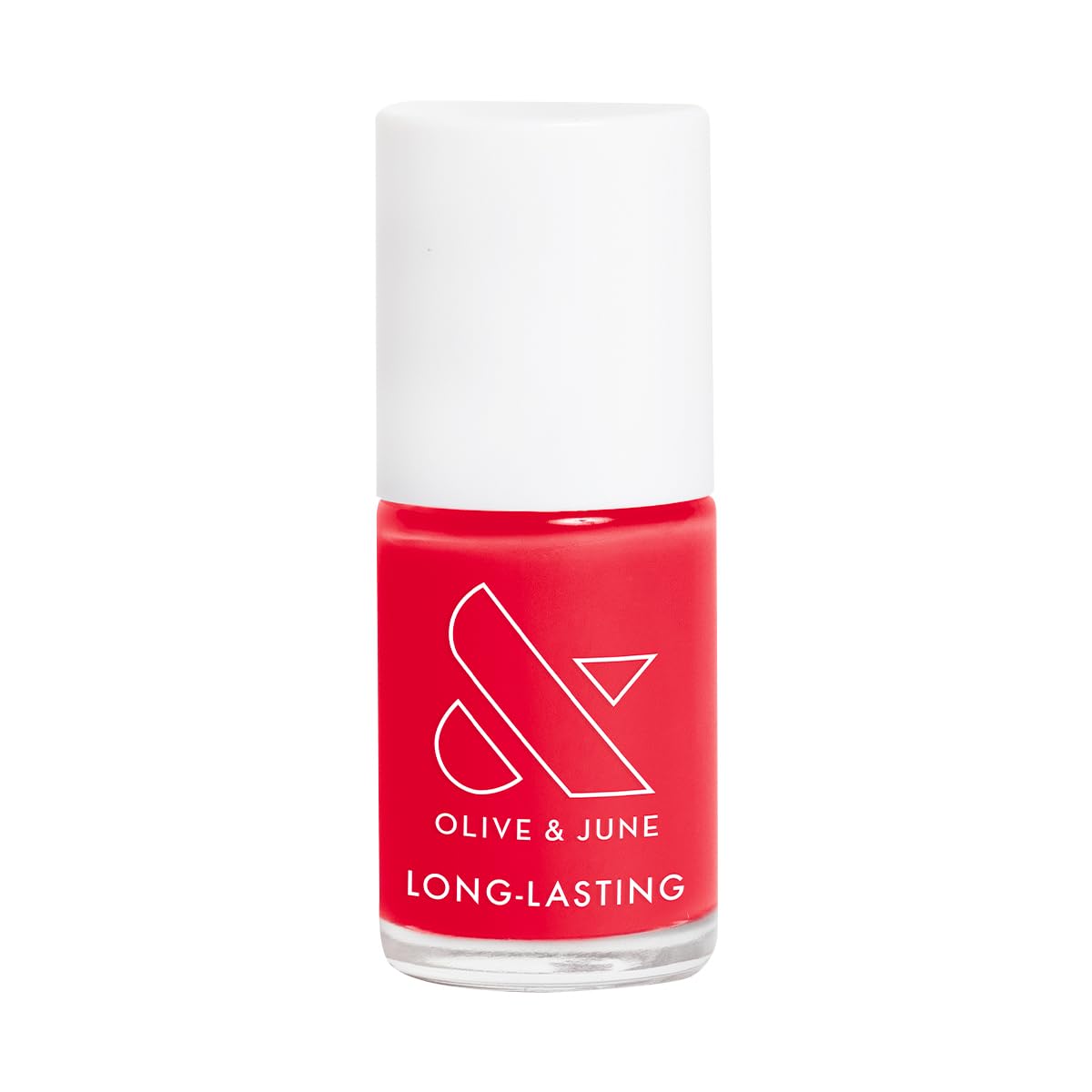 Olive & June Long Lasting Nail Polish | Plump, Gel-Like Finish No Lamp Needed Lasts up to 10 days | Salon-Quality Color at Home | 15-Free, Vegan & Cruelty-Free Chip-Resistant | Hibiscus, Tropical Pink-BrightBean Baby