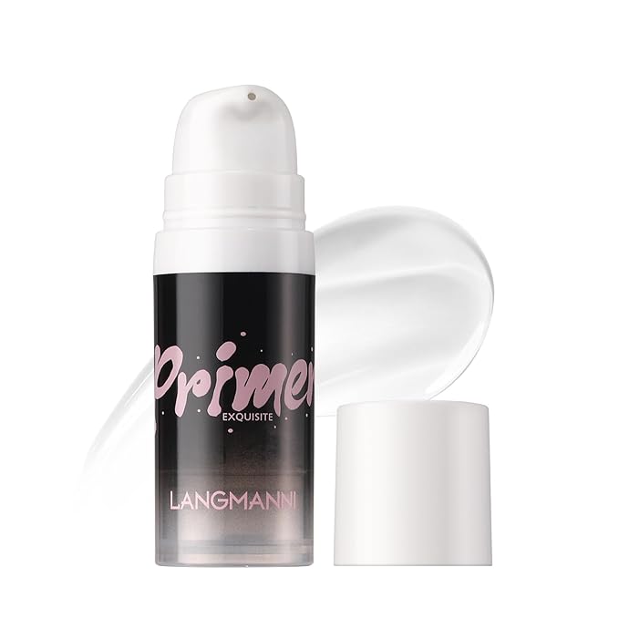 LANGMANNI Matte Grip Face Primer, Transparent Skin Perfecting Hydrating Primer,Unique Smooth Gel-Based Primer Essential For Longlasting Perfection Face Makeup (0.33 Fl Oz, 1)-BrightBean Baby