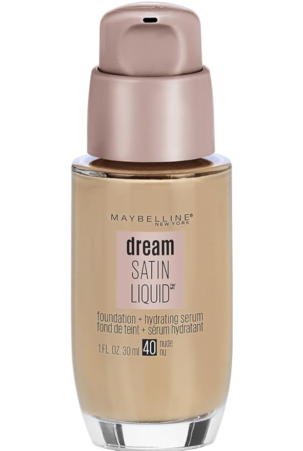 Maybelline New York Dream Satin Liquid Foundation (Dream Liquid Mousse Foundation), Nude, 1 fl. oz.-BrightBean Baby
