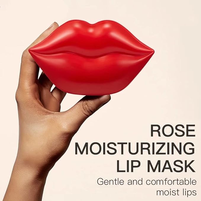 20Pcs Moisturizing Restores Moisture Lip Mask for Dry Lips and Lip Lines Overnight Lip Care, Gel Treatment Plumping Lips Mask (Red)-BrightBean Baby