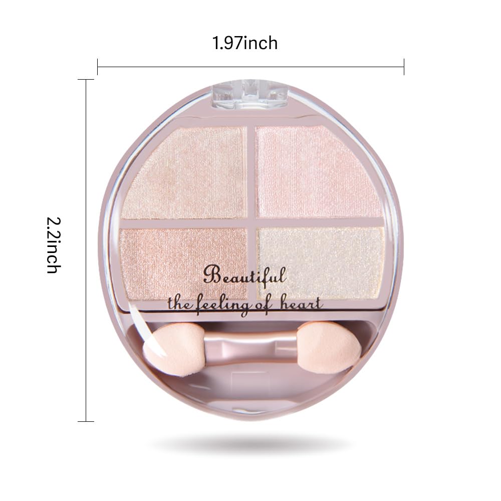 Eyeshadow Makeup Palette with Brush,Nude Gold Natural Neutral Powde Eye Shadow Palette for Older Women,Long Lasting Naturing-Looking,Lightweight,Waterproof,Eye Makeup Kit Travel Size,Vegan-BrightBean Baby