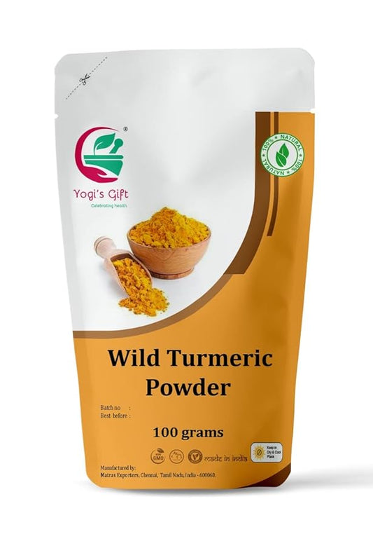 Kasturi Turmeric Powder for Skin Care | Wild Turmeric Powder | Aka Kasturi Manjal Powder | Best for Preparing Turmeric Face Mask | Get Clear and Glowing Skin Naturally | 100grams / 3.5 Oz pack-BrightBean Baby