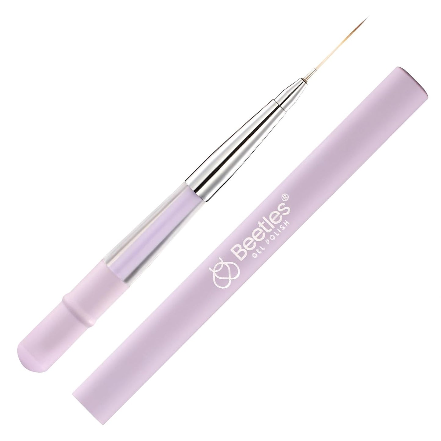 Beetles Nail Art Brushes, 1pcs Liner Brush Size 15mm Painting Art Design Manicure Pen Detachable Handle and Protect Cap Professional Nail Tools for Lines, Details, Fine Drawing-BrightBean Baby