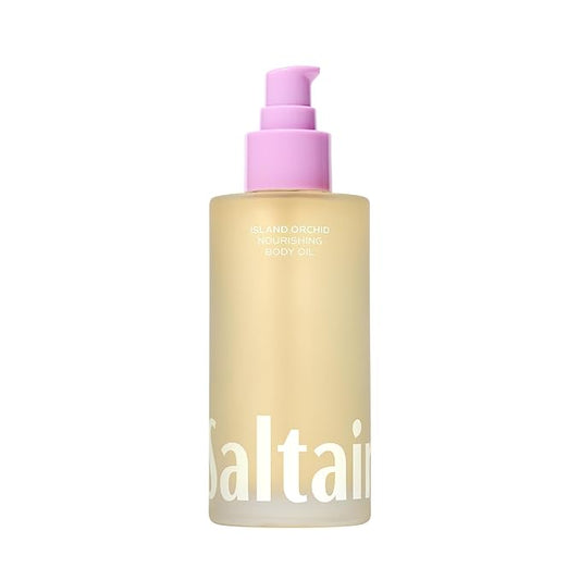 Saltair Body Oil. Luxurious Island Orchid After Shower and Bath Oil Moisturizer for Women. Botanical, Non-Greasy, and Well-Absorbing Lotion for Hydrating Dry Skin. 4oz Pump Bottle-BrightBean Baby