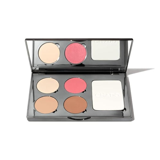 Monts & Merveilles Face Palette – Cream | Bronzer, Concealer, Contour, Blush, Setting Powder | Long Lasting | Face and Cheek Sculpting Palette | Refillable | Cruelty Free (Light to Medium Skin)-BrightBean Baby