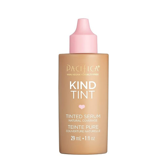 Pacifica Beauty Kind Tint Tinted Serum, Skincare, Vegan Collagen, Hyaluronic Acid, Vitamin C, Niacinamide, Caffeine, Hydrating, Lightweight Foundation, Natural Dewy Skin, Shade 15, 1 fl oz (1 Count)-BrightBean Baby