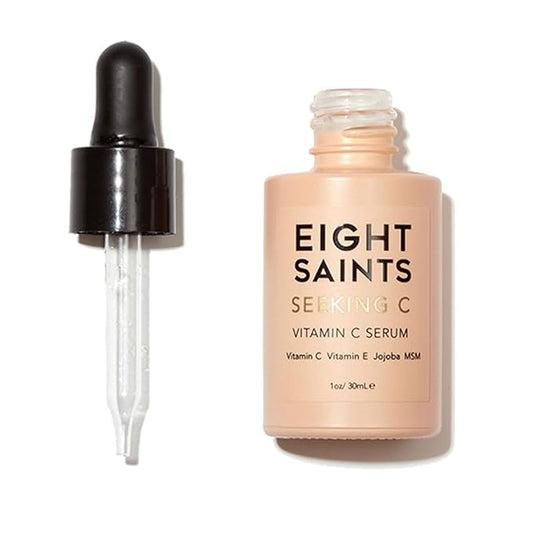 Eight Saints Vitamin C Serum For Face, Anti Aging Facial Serum, Hyaluronic Acid, Vitamin E, Organic Aloe Vera and Jojoba Oil, Hydrating & Brightening Serum for Dark Spots, Fine Lines and Wrinkles, 1oz-BrightBean Baby