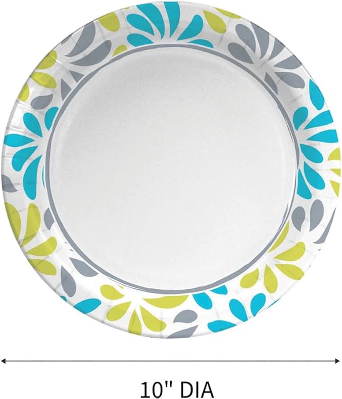 Genuine Joe Printed Paper Plates, 10" (Pack of 500)