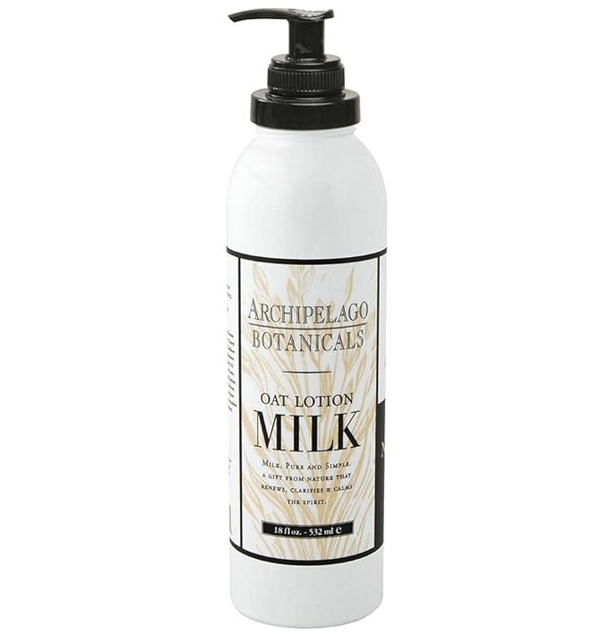 Archipelago Botanicals Oat Milk Lotion, Nurturing and Soothing Daily Moisturizer for Dry or Sensitive Skin, Hydrating Body Lotion, Paraben-Free, Phthalate-Free, 18 oz-BrightBean Baby