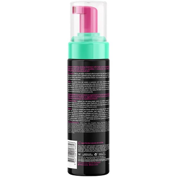 b.tan Dark Self Tanner Mousse | Tan Me Like You Mean It - Dark, 1 Hour Express Sunless Tanner Foam, Bronzing Glow, No Fake Tan Smell, Face & Body, Vegan, Cruelty & Paraben Free, 6.7 Fl Oz-BrightBean Baby