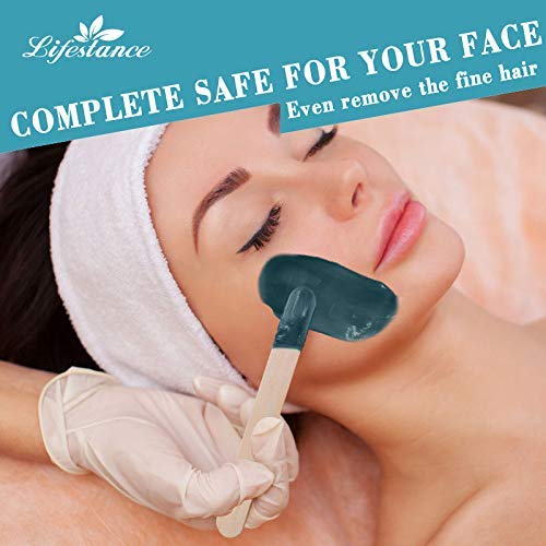 Lifestance Waxing Kit for Women & Men - L2 Digital Wax Pot Warmer, Brazilian & Bikini Hair Removal Kit with 14.1oz Hard Wax Beads & 42 Accessories, Professional for Face, Leg, Eyebrow, Body at Home-BrightBean Baby