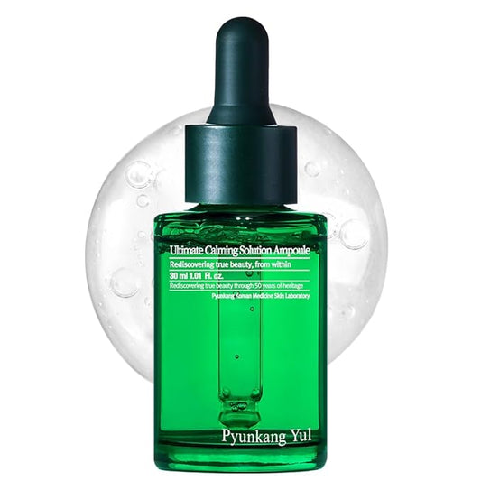 Pyunkang Yul PKY Ultimate Calming Solution Ampoule for Sensitive Skin with Patented Ingredients, Serum Intensely Calms & Soothes Redness with Cica & Tea Tree, Korean Skincare (1.01 Fl. Oz, 30ml)-BrightBean Baby