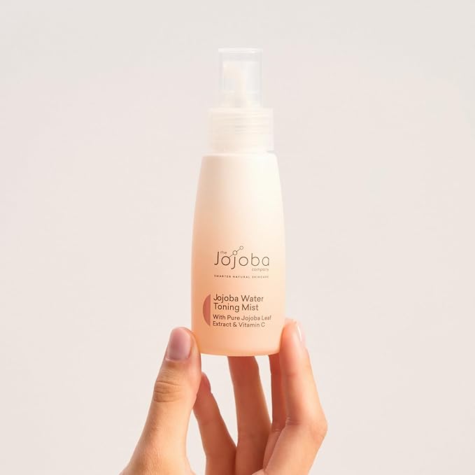 The Jojoba Company Water Toning Mist With Pure Jojoba Leaf Extract & Vitamin C - Hydrating, Toning & Firming - Antioxidant Protection - Reduces Pore Size - For Thirsty, Dehydrated & Dry Skin - 50ml-BrightBean Baby