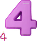 Ducodocu Large Silicone Number Cake Mould 3D Novelty Cake Pan DIY Baking Mold for Birthday Anniversary Number of 4