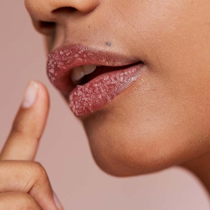 Lip Exfoliator Scrub and Lip Treatment - Gentle Lip Repair for Dry Cracked Lips and Lip Scrubs Exfoliator and Moisturizer - All Naturals Lip Brightening for Dark Lips (Cherry Honey)-BrightBean Baby