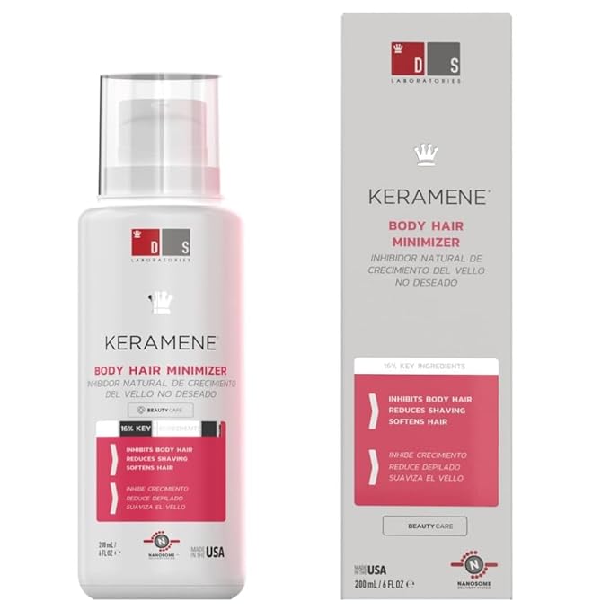 DS Labs Keramene Hair Inhibitor for Face & Body - Reduces Hair Visibility, Softens Texture, Minimizes Growth Over Time, Paraben-Free Formula with Witch Hazel, With Nanosome Technology, 6 Fl Oz-BrightBean Baby