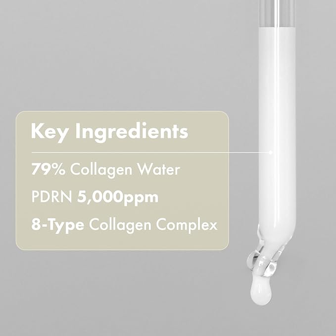 Real Collagen Face Serum, Hydrating & Firming Serum with hydrolyzed collagen, Hyaluronic Acid, Plumps, Sagging Skin, Reduces Fine Lines and Wrinkles, Korean Skincare, 33ml / 1.11 fl. oz.-BrightBean Baby