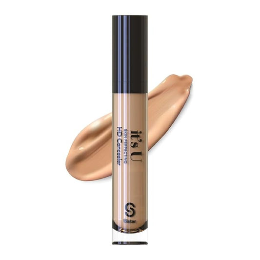 Sistar it's U Skin Perfecting HD Concealer Full Coverage Lightweight Long Lasting Correcting Liquid Contour Cover Masker Makeup 5 ml / 0.17 fl. oz (Golden Beige)-BrightBean Baby