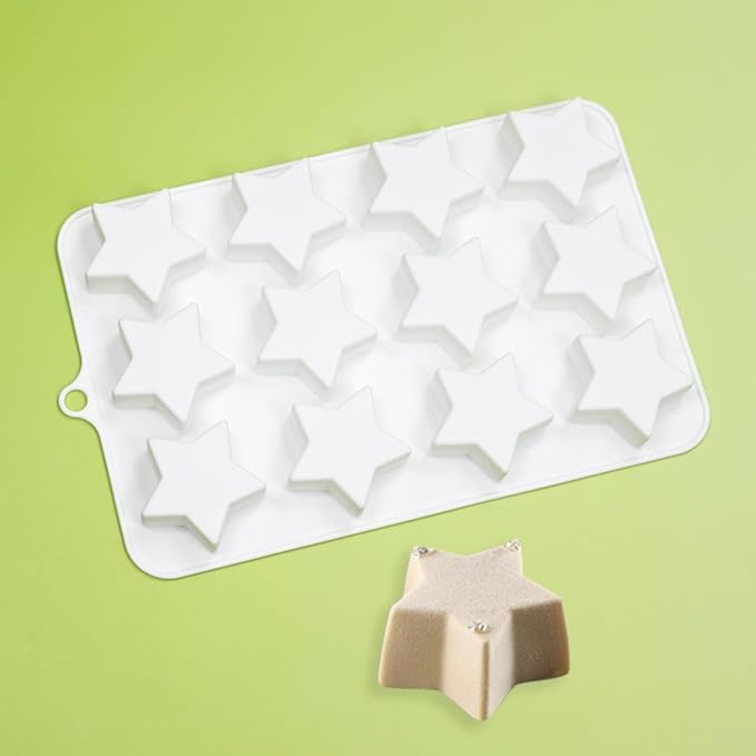 mostsom Silicone Mold Savarin Chocolate Molds Star Mountain Mousse Cake Mold DIY Bakeware Molds (C_8.88x5.48x0.8 inch)