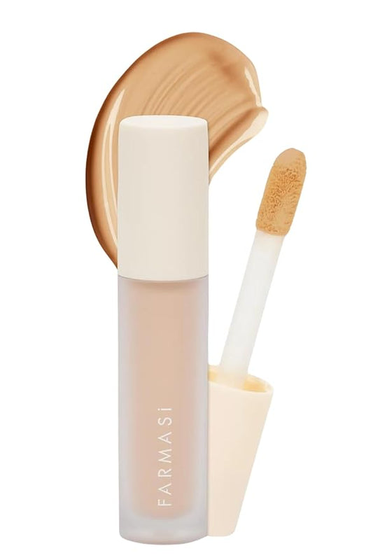 FARMASI Vfx Pro Liquid Concealer Makeup, All-in-one Full Coverage, Highly Pigmented Concealer for All Skin Type, Hide Shadows & Imperfections, Enhance Skin Fullness Foundation Concealer 0,24 Fl Oz C07-BrightBean Baby