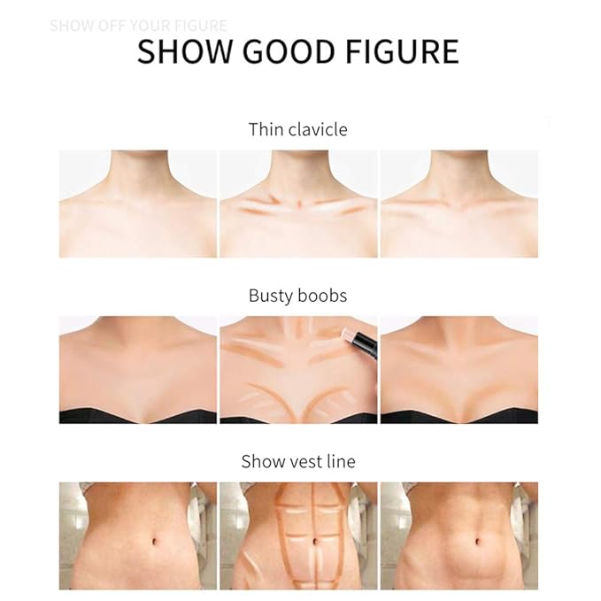 MEICOLY Cream Contour Stick Trio,Bronzer Highlighter Stick,2 in 1 Double Head Facial Repair Concealer Stick,3D Body Makeup Shading Trimming Stick,Smooth Gliding Face Illuminator Makeup,6 Colors-BrightBean Baby