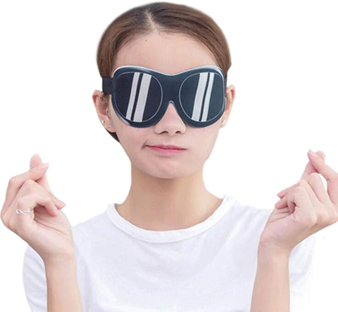 Honbay 3D Funny Eyeshade Soft Sleep Eye Mask with Adjustable Head Strap for Travel, Game, Party, Rest, Sleeping(Sunglasses)-BrightBean Baby