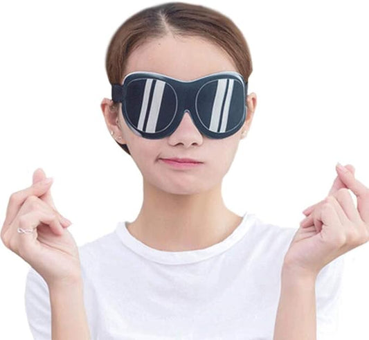 Honbay 3D Funny Eyeshade Soft Sleep Eye Mask with Adjustable Head Strap for Travel, Game, Party, Rest, Sleeping(Sunglasses)-BrightBean Baby