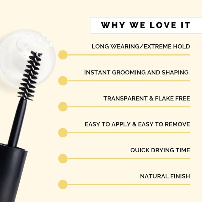 Elizabeth Mott Queen of the Fill Clear Brow Gel – Long-Lasting Sculpting & Shaping Gel Setter to Control, Tame & Define Eyebrows with Natural Finish – Smudge-Proof, Lightweight, Quick-Dry Formula – 3g-BrightBean Baby