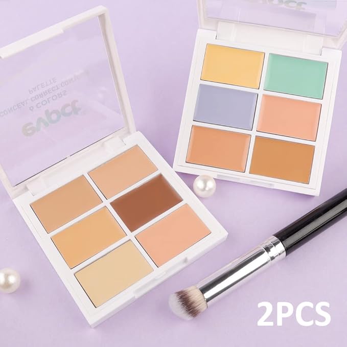 Concealer Cream Makeup Palette Color Corrector,Under Eye Brightener Concealer Dark Circle Concealer Palette,Waterproof Foundation Cream Based Makeup Palette Full Face Contour Kit for Beginners-BrightBean Baby