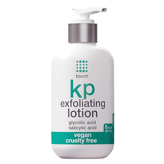 TOUCH Glycolic Acid Lotion for Keratosis Pilaris - KP Exfoliating Body Lotion Moisturizer - for AHA BHA Rough & Bumpy Skin- Gets Rid of Redness - 8 Fl Oz-BrightBean Baby