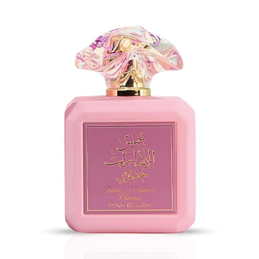 Ard al Zaafaran Pink Blush Shams Al Emarat Khususi, Marshmallow Blush Perfume For Women, Eau de Parfum - 100 ML (3.4 OZ) Romantic & Sweet Arabian Perfume - A Captivating Scent wrapped in Pink Bottle-BrightBean Baby