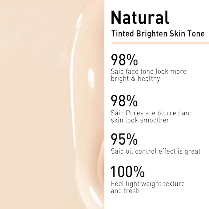 CATKIN Beige Tinted Face Makeup Primer Base Brighten Even Skin Tone Correcting Cream Veil Blur Pores Oil Control Infused with Hyaluronic acid Light Make up for All Skin-BrightBean Baby