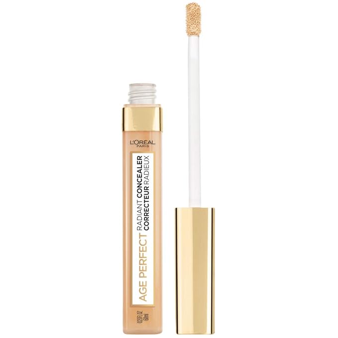 L'Oreal Paris Age Perfect Radiant Concealer with Hydrating Serum and Glycerin, Natural Beige-BrightBean Baby