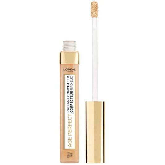 L'Oreal Paris Age Perfect Radiant Concealer with Hydrating Serum and Glycerin, Natural Beige-BrightBean Baby