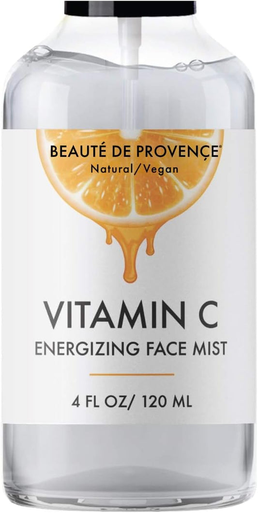 Vitamin-C Face Mist & Setting Spray for All Skin Types - Hyaluronic Acid, Aloe Vera & Rose Water - Skin Brightening, Anti-Aging, Moisturizing, Pore Minimizing - 4 Fl Oz-BrightBean Baby