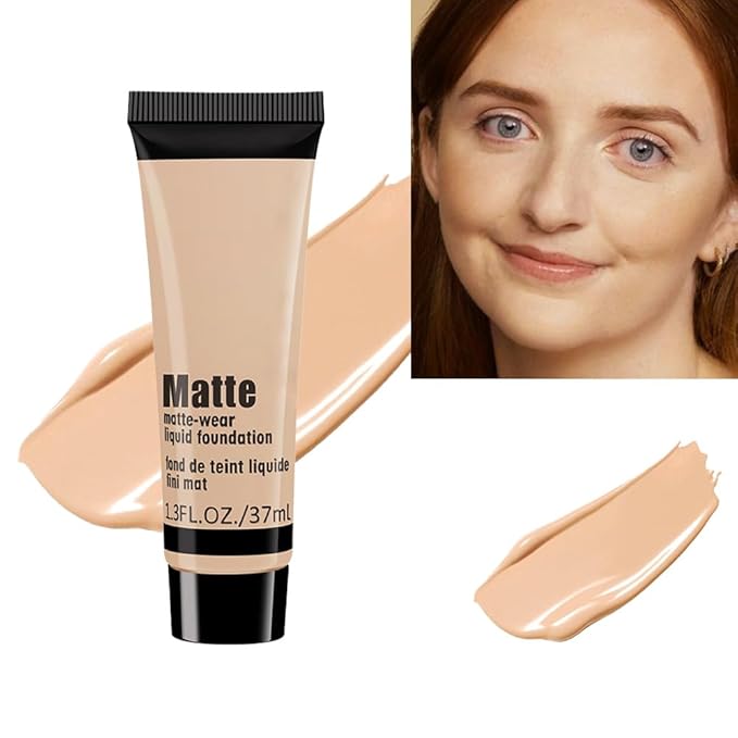 1 Pack Liquid Foundation Cream for Face Makeup,Durable Full Coverage Matte Concealer Make Up,Oil Control & Waterproof Base Primer -1 Fl.Oz (BEIGE 7#)-BrightBean Baby