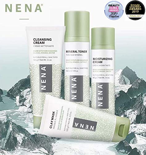 NENA Natural Skincare Kit | 4-Piece Daily Skin Essentials for Women & Men - for Dry, Oily, Normal and Sensitive Skin | EWG Verified, Cruelty Free & Vegan-Friendly-BrightBean Baby