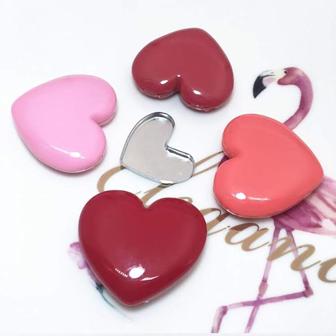RONRONS 8 Pack Empty Eyeshadow Palette Mini Heart Shaped Lipstick Container Case DIY Cosmetics Container with Mirror-BrightBean Baby