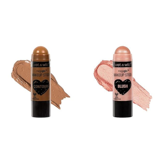 wet n wild MegaGlo Makeup Stick Bundle - Where's Walnut? & Peach Bums-BrightBean Baby
