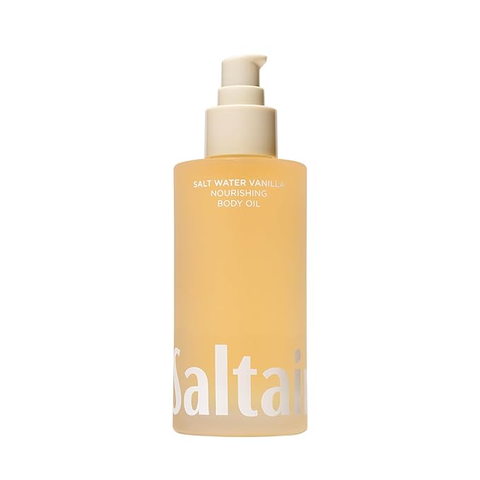 Saltair Body Oil. Luxurious Salt Water Vanilla After Shower and Bath Oil Moisturizer for Women and Men. Botanical, Non-Greasy, and Well-Absorbing Lotion for Hydrating Dry Skin. 4oz Pump Bottle-BrightBean Baby