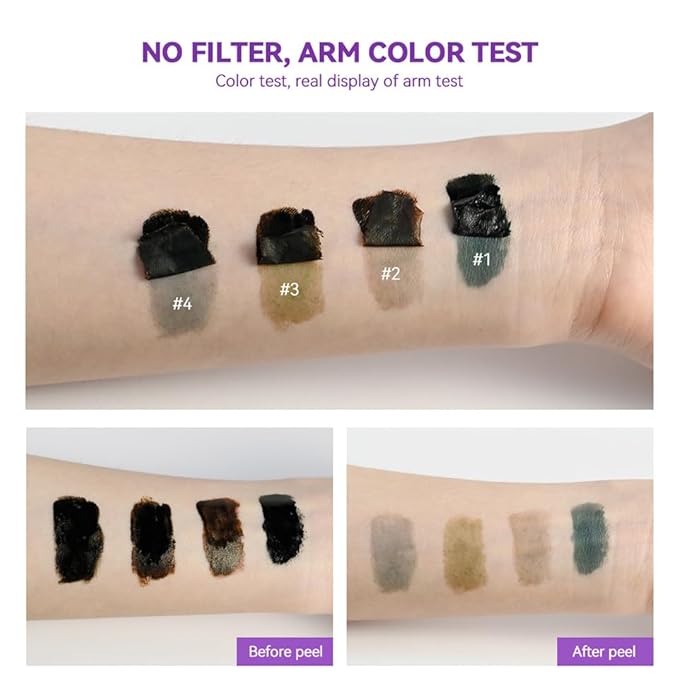 2Pcs Peel Off Eyebrow Tint Gel - Waterproof & Sweatproof All-Day Wear, Transfer-Resistant Tattoo Effect, All Skin Types + Mother’s Day Gift Set, 04#Gray Brown-BrightBean Baby