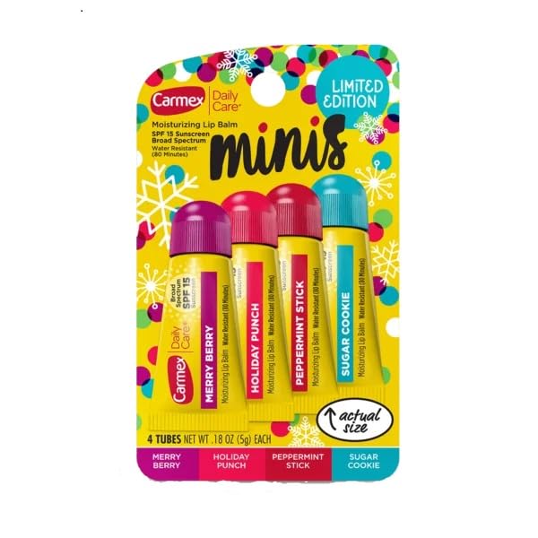 Carmex 4 Mini Tubes Daily Care Moisturizing SPF 15 Soft Lip Balm Limited Edition-BrightBean Baby
