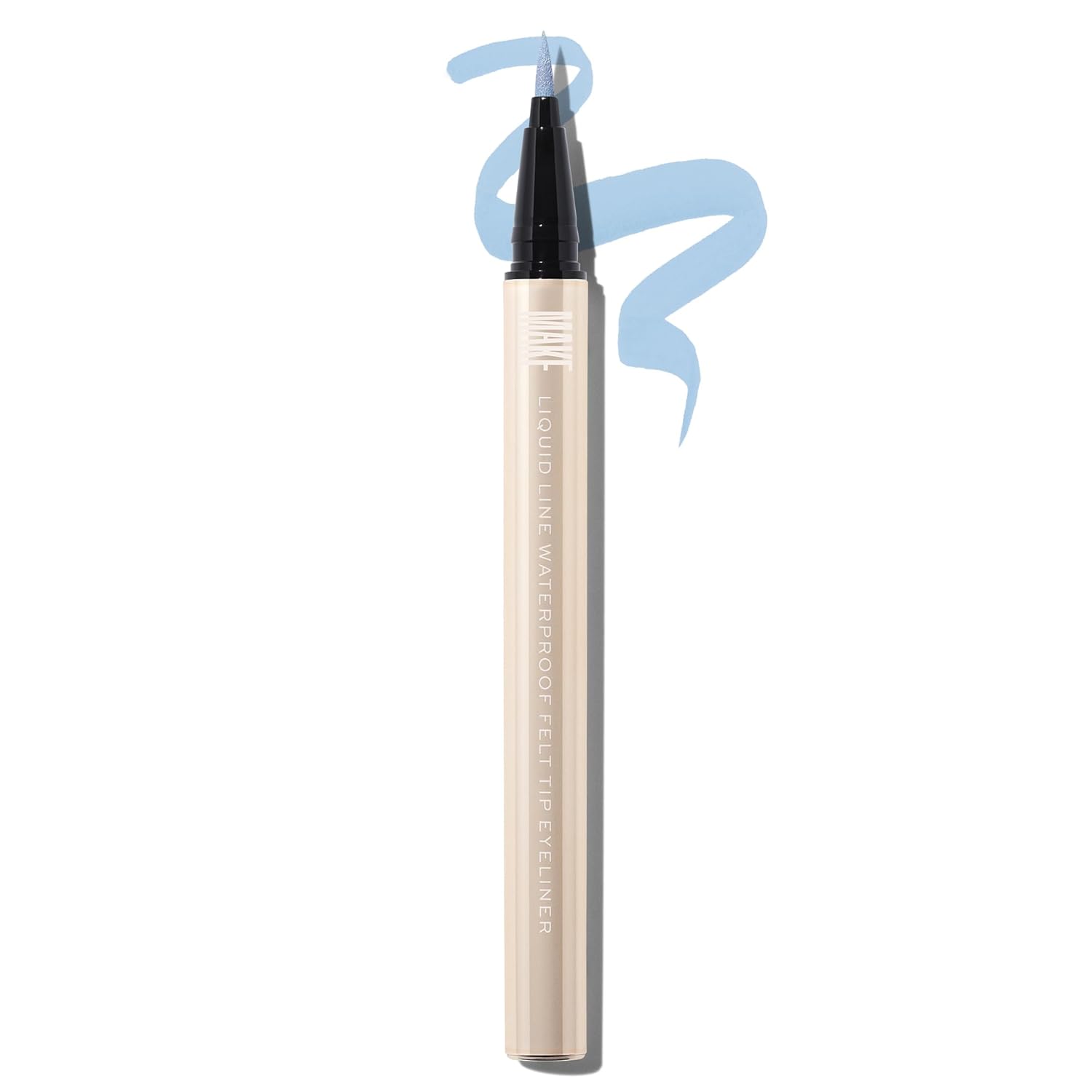 MAKE Beauty Liquid Line Waterproof Liquid Eyeliner Pen. Smudge-Proof Felt Tip for Precise Application of Lines, Wings, and Graphics. Long Lasting Eye Liner - Shade, New Sky-BrightBean Baby