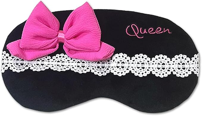 PERFECTSIGHT Bow Sleep Eye Masks, Cute Plush Sleep Eye Cover Lightweight Adjustable Eyeshade Faux Fur Mask Cover for Women Men Sleep Travel Nap-BrightBean Baby