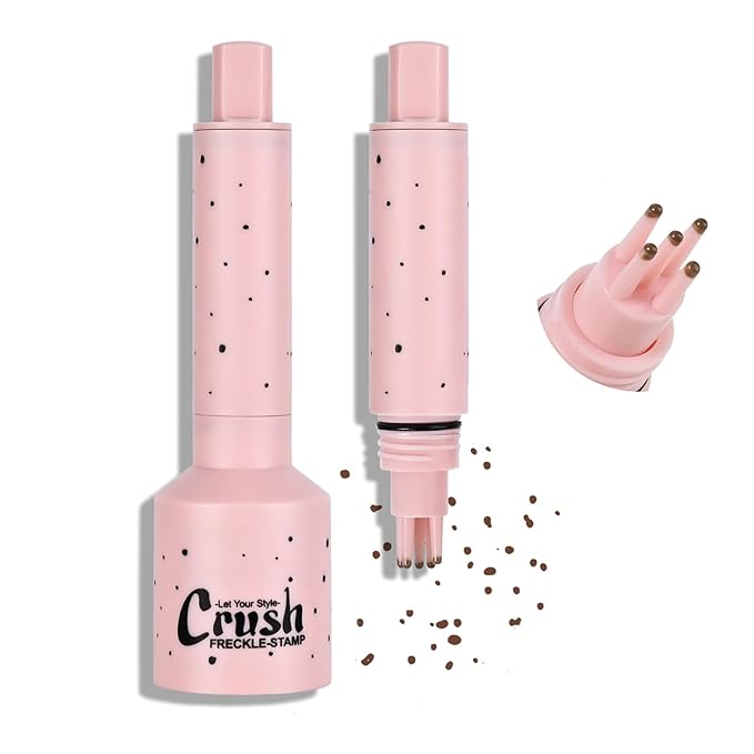 Freckles Stamp Pen, Resistant Faux Liquid Freckle Makeup, Waterproof Sweatproof Quick Dry Long Lasting, Natural Lifelike Sunkissed Matte Finish Fake Freckle Pen-DEEP-BrightBean Baby