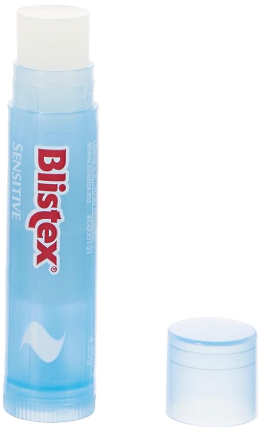 Blistex Simple & Sensitive Lip Balm, 0.15 Ounce Tube – Hypo-Allergenic Unflavored Lip Balm, Gentle Lip Moisturizer For Dry Lips, Contains Shea & Cocoa Butter-BrightBean Baby