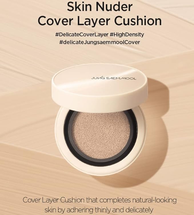 [JUNGSAEMMOOL OFFICIAL] Skin Nuder Cover Layer Cushion 23 (Medium) | Refill Included | Delicate Cover | All-day Lasting | Makeup Artist Brand-BrightBean Baby