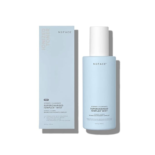 NuFACE Supercharged IonPlex Facial Mist - 3-in-1 Ultra-Fine Hydrating Face Mist & Pore Minimizer with Hyaluronic Acid + IonPlex Technology to Lock in Moisture and Enhance Microcurrent Treatment (5 oz)-BrightBean Baby